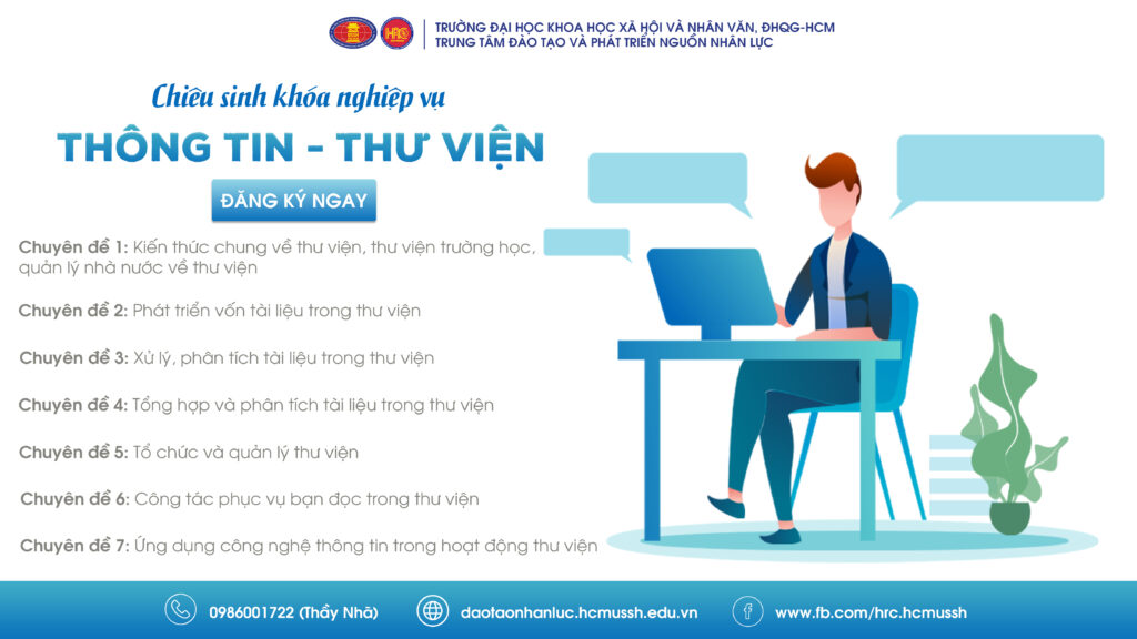 Nghiệp vụ Thông tin – Thư viện (Khóa 5) – Khai giảng 09/04/2023