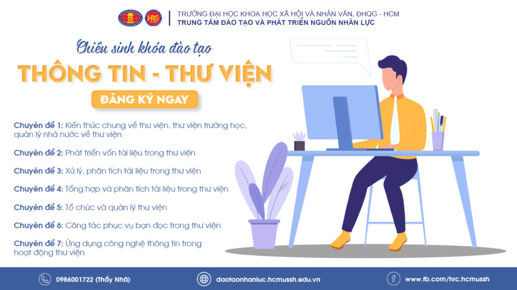 Nghiệp vụ Thông tin – Thư viện (Khóa 6) – Khai giảng 28/05/2023