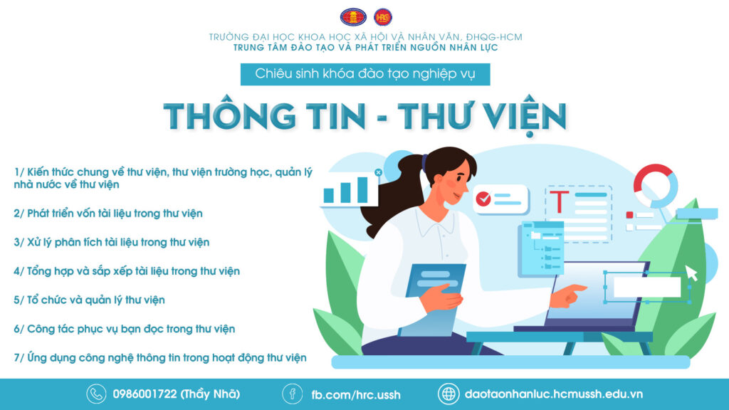 Nghiệp vụ Thông tin – Thư viện (Khóa 10) – Khai giảng 17/9/2023