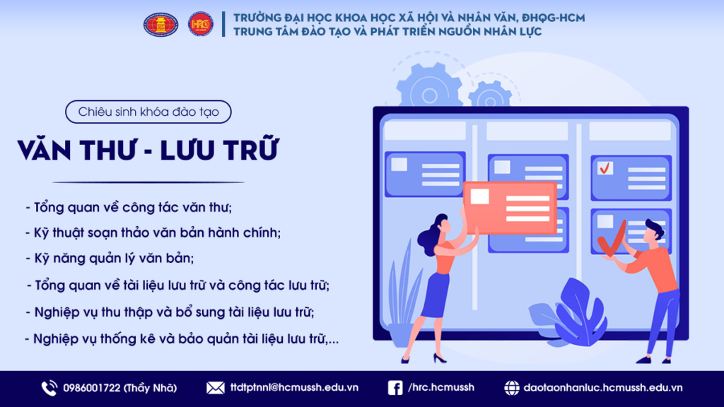 Nghiệp vụ Văn thư – Lưu trữ (Khóa 17) – Khai giảng 27/10/2023