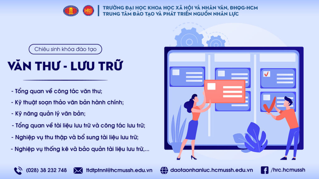 Nghiệp vụ Văn thư – Lưu trữ (khóa 16) – Khai giảng 29/9/2023