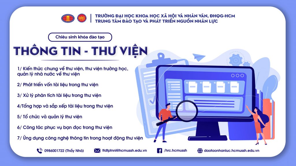 Nghiệp vụ Thông tin – Thư viện (Khóa 12) – Khai giảng 24/12/2023