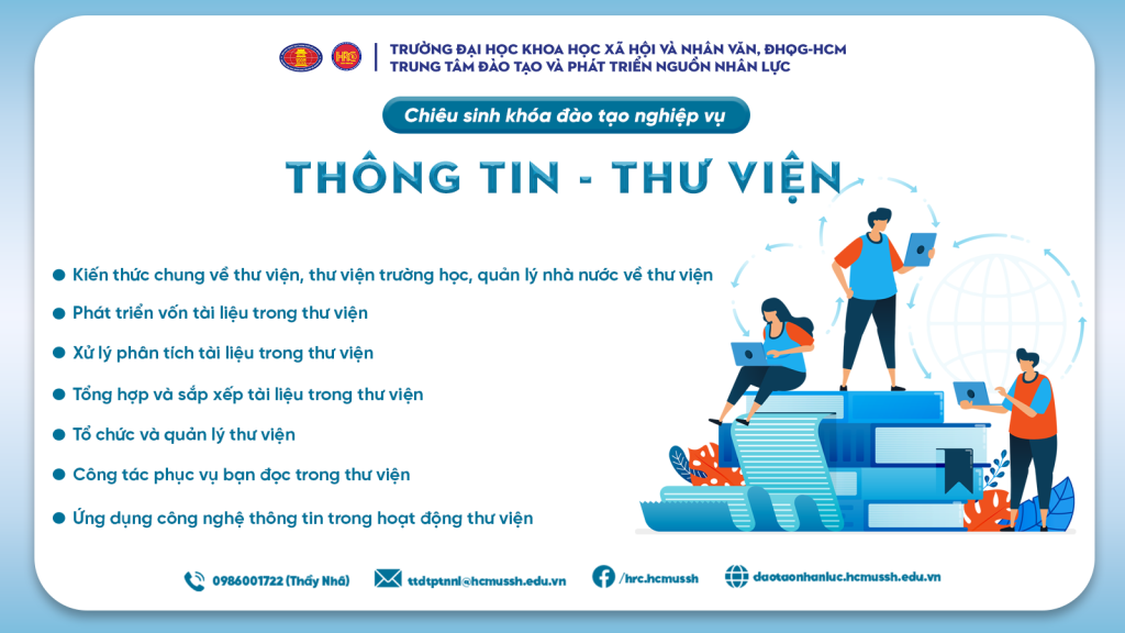 Nghiệp vụ Thông tin – Thư viện (Khóa 13) – Khai giảng 10/03/2024