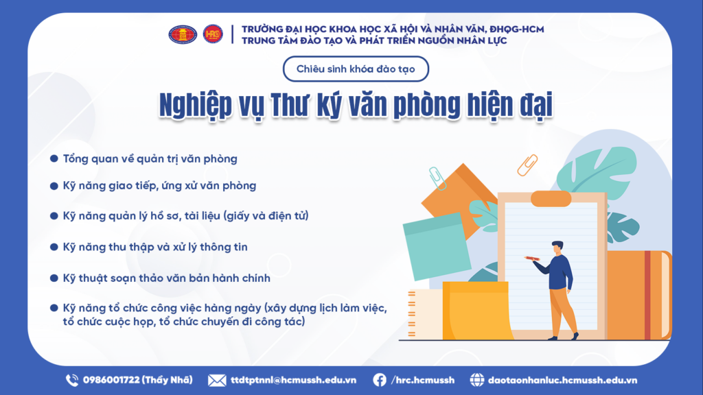 Nghiệp vụ Thư ký văn phòng hiện đại (Khóa 1) – Khai giảng 05/07/2024