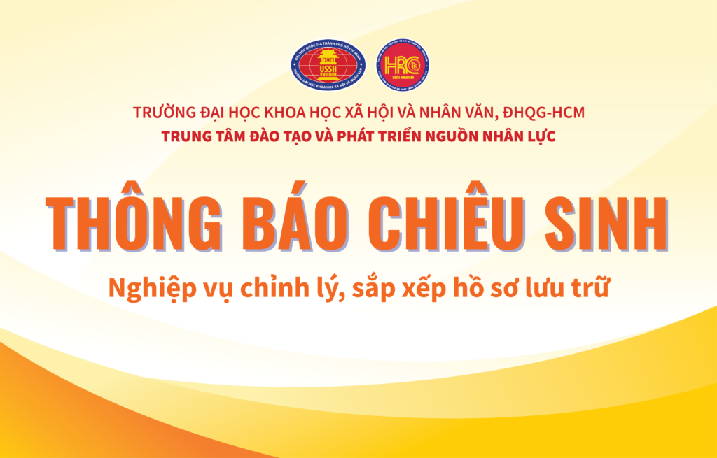 Thông báo về việc chiêu sinh khóa Nghiệp vụ Chỉnh lý, sắp xếp hồ sơ lưu trữ
