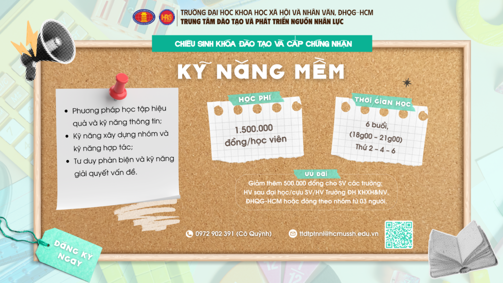 Kỹ năng mềm (Khóa 16) – Dự kiến khai giảng 28/11/2025