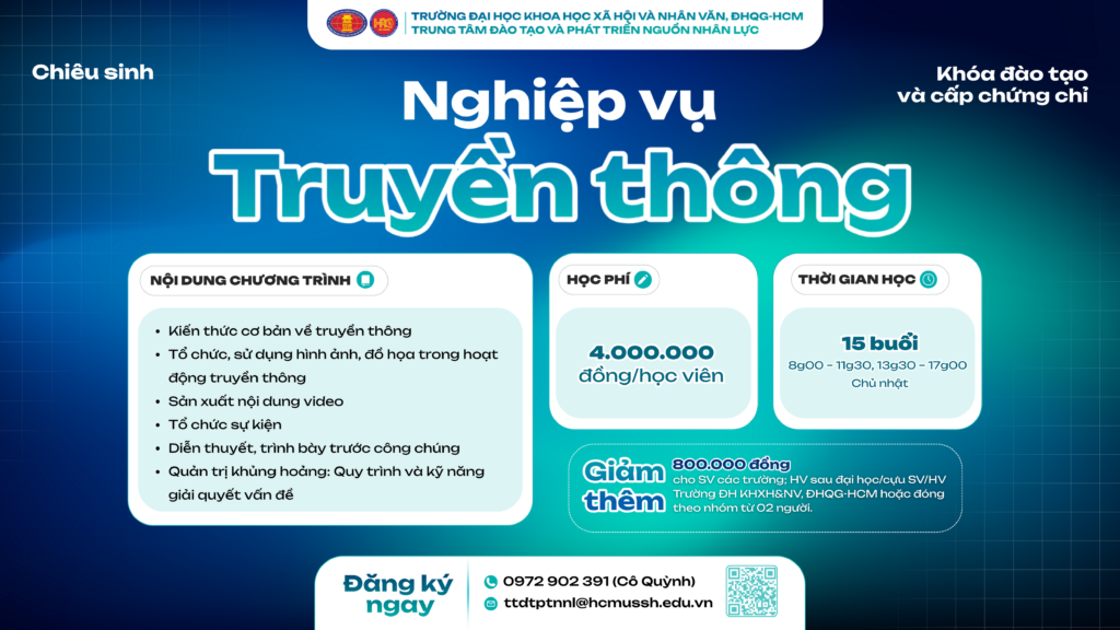 Nghiệp vụ Truyền thông (Khóa 10) – Dự kiến khai giảng 21/12/2025